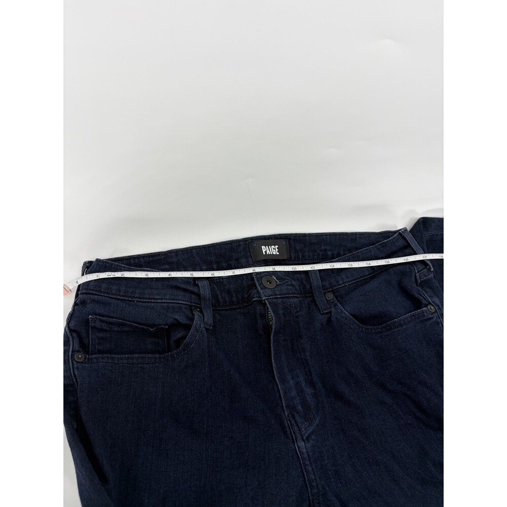 PAIGE Mens Federal Jeans 34x25.5 Dark Wash Stretch Straight Slim Denim Made USA - Picture 10 of 10